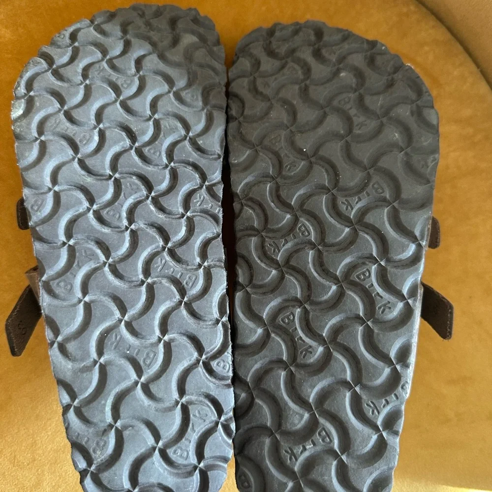 Birkenstock Brown Suede Cross-Strap Sandals Size 37 - Picture 4 of 4